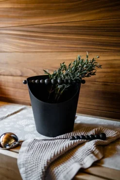 Sale Aarikka Nuppu saunakauha musta