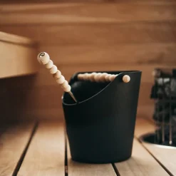 Hot Aarikka saunakiulu Nuppu musta/mänty