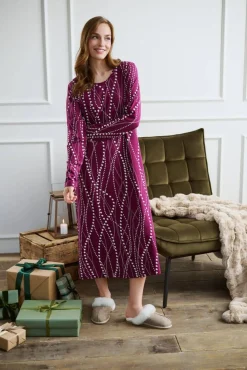 Hot Aarikka yöpaita Leimu pitkä Luumu