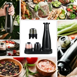 Discount Adler suola- ja pippurimylly elektroninen musta