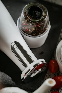 Online Adler suola- ja pippurimylly elektroninen valkoinen