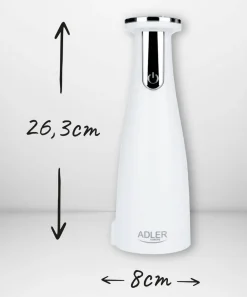 Online Adler suola- ja pippurimylly elektroninen valkoinen