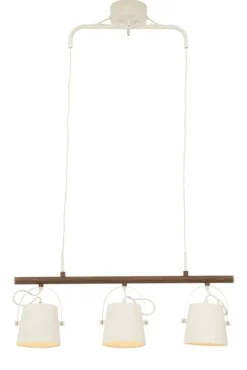 Aneta Lighting Espresso kattovalaisin 3-os. valkoinen/tumma puuväri* Discount