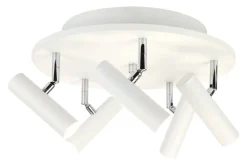 Aneta Lighting kattospotti Artic 5-os. valkoinen/kromi* Discount