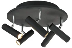 Online Aneta Lighting kattospotti Artic LED 5-os. pyöreä musta