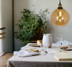 Best Aneta Lighting kattovalaisin Beatrice antiikki/meripihka