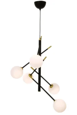 Aneta Lighting kattovalaisin Akrobat 5-os musta/mattamessinki