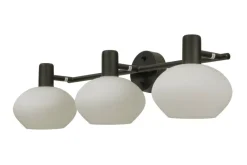 Aneta Lighting kylpyhuoneen seinävalaisin Elba 3-osainen mus* New