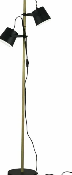 New Aneta Lighting lattiavalaisin Espresso 2-os. mattamusta/puu