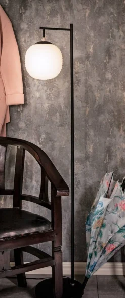 Discount Aneta Lighting lattiavalaisin Rille musta/valkoinen