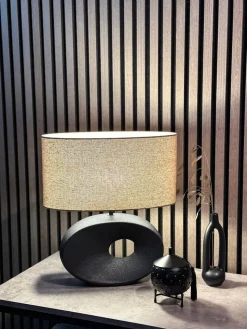 Aneta Lighting pöytävalaisin Ellipse musta/beige* Outlet