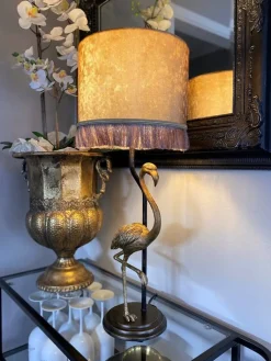 Discount Aneta Lighting pöytävalaisin Flamingo mustakulta/kulta