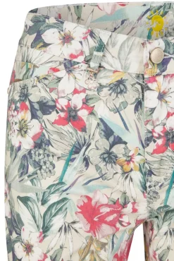 New Anna Montana housut Angelika Slim Fit 7/8 Athen Flower