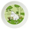 Hot Moomin Arabia Muumi Lautanen Muumipeikko nurmenvihreä 19 cm