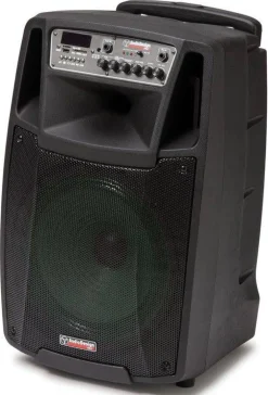 Hot AudioDesignPRO kannettava akkukäyttöinen 12" aktiivikaiutin & 2 mikrofonia