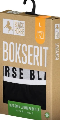 New Black Horse bokserit I52787 pitkä lahje 1210 Black / Musta