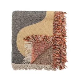 Arni Throw, Brown, Recycled Cotton*Bloomingville Sale