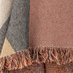 Arni Throw, Brown, Recycled Cotton*Bloomingville Sale