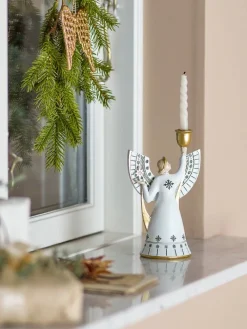 Outlet Bloomingville kynttilänjalka Evangeline valkoinen