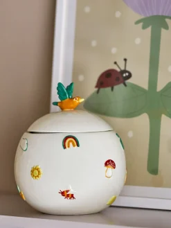 New Bloomingville Mini purkki Agnes kannella valkoinen