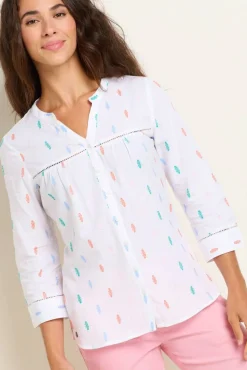 Outlet Brakeburn pusero Skye Valkoinen