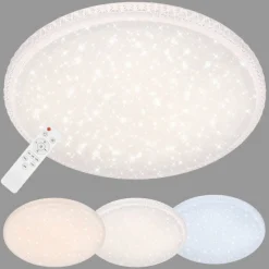 Outlet Briloner LED-plafondi CCT tähtikuviokupu ja kristallikoriste