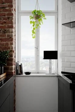 By Rydéns pöytävalaisin Prime 47 cm kromi/musta varjostin*By Rydu00e9ns