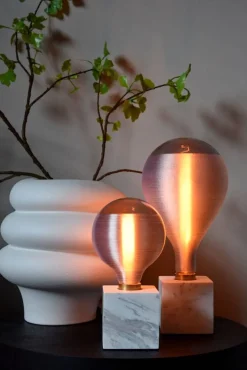 Clearance Calex pöytävalaisin kuutio E27 marmori vihreä