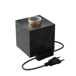 pöytävalaisin kuutio E27 marmori musta*Calex Sale