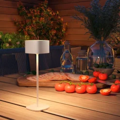 pöytävalaisin Serino IP44 ladattava hiekka*Calex Online