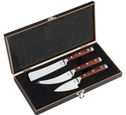 juustoveitsisetti puukahvalla Sardo lahjalaatikossa 3*Cilio Discount