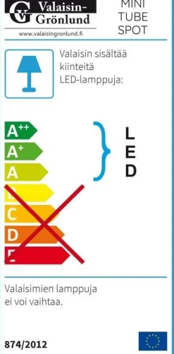 Outlet Design by Gru00f6nlund Design by Grönlund Minitube Spot kohdevalaisin musta 4000K