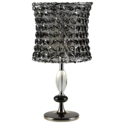 Design by Grönlund pöytävalaisin Black Rose kromi/kirkas/mus*Design by Gru00f6nlund Discount