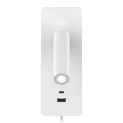 Discount Design by Gru00f6nlund Design by Grönlund seinävalaisin Gent USB A+C valkoinen