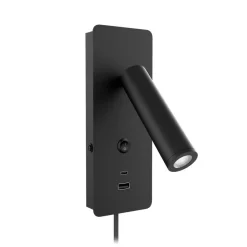 Design by Grönlund seinävalaisin Gent USB A+C musta*Design by Gru00f6nlund Hot