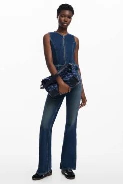 Outlet Desigual denimlaukku 24WAXA38 5008 Denim