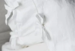 Pellava pussilakanasetti valk 150x200/50x60*Familon New