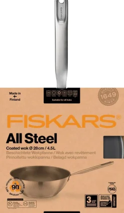All Steel Wok 28 cm*Fiskars Outlet