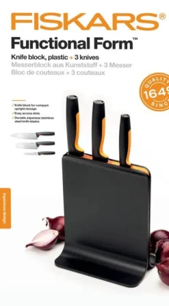 Sale Fiskars Functional Form veitsitukki muovi (sis. 3 veistä)