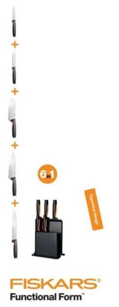 Functional Form veitsitukki muovi (sis. 5 veistä)*Fiskars Hot