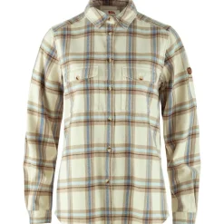 Outlet Fju00e4llru00e4ven Fjällräven flanellipaita Övik Heavy Flannel Shirt W 113-118 Chalk White-Fossil
