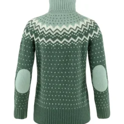 Sale Fju00e4llru00e4ven Fjällräven neule Övik Knit Roller Neck W 679-674 Deep Patina-Misty Green