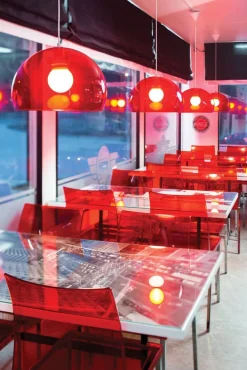 Monopol Ø 430 mm riippuvalaisin punainen*Fosto Best