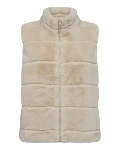 Best Freequent liivi FqFoxy-waistcoat Moonbeam / Vaalea beige