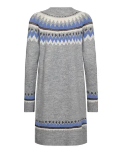 Online Freequent mekko FqMayfair-dress Medium grey mig w. Wedgwood / Harmaa-Sininen