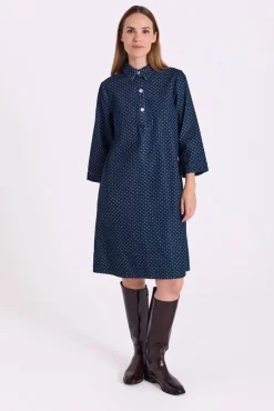 Online Freequent mekko FqRinna-dress Dark Blue Denim