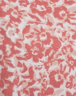 New Freequent t-paita FqSeline-Tee Brillaint white w. Georgia peach / punainen