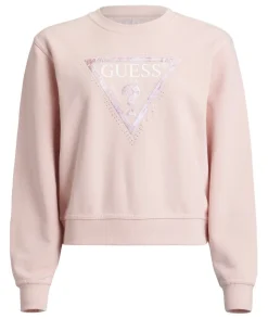 Discount Guess collegepaita Python triangle logo A61L Rosa