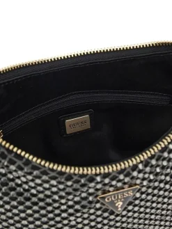 New Guess juhlalaukku Pwe Zalina Top Zip Shoulder bag Pwe Pewter