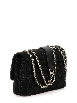 Online Guess laukku Bla Giully Mini 2 Comp Cnvrtbl Flp Bla Black